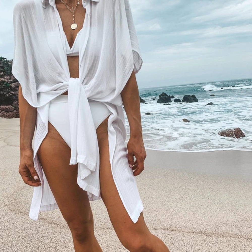 NWT L*Space Anita Cover-up White - M/L
